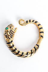 Vintage Kenneth Jay Lane Enamel Tiger Stripe Bracelet flat @ Recess LA