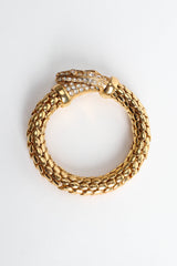 Vintage Kenneth Jay Lane Snake Rhinestone Wrap Bracelet overall flat @ Recess LA