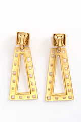 Vintage Karl Lagerfeld Geometric Cutout Drop Earrings back @ Recess Los Angeles