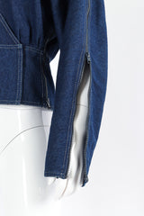 Indigo denim structured jacket by Krizia mannequin sleeve @recessla