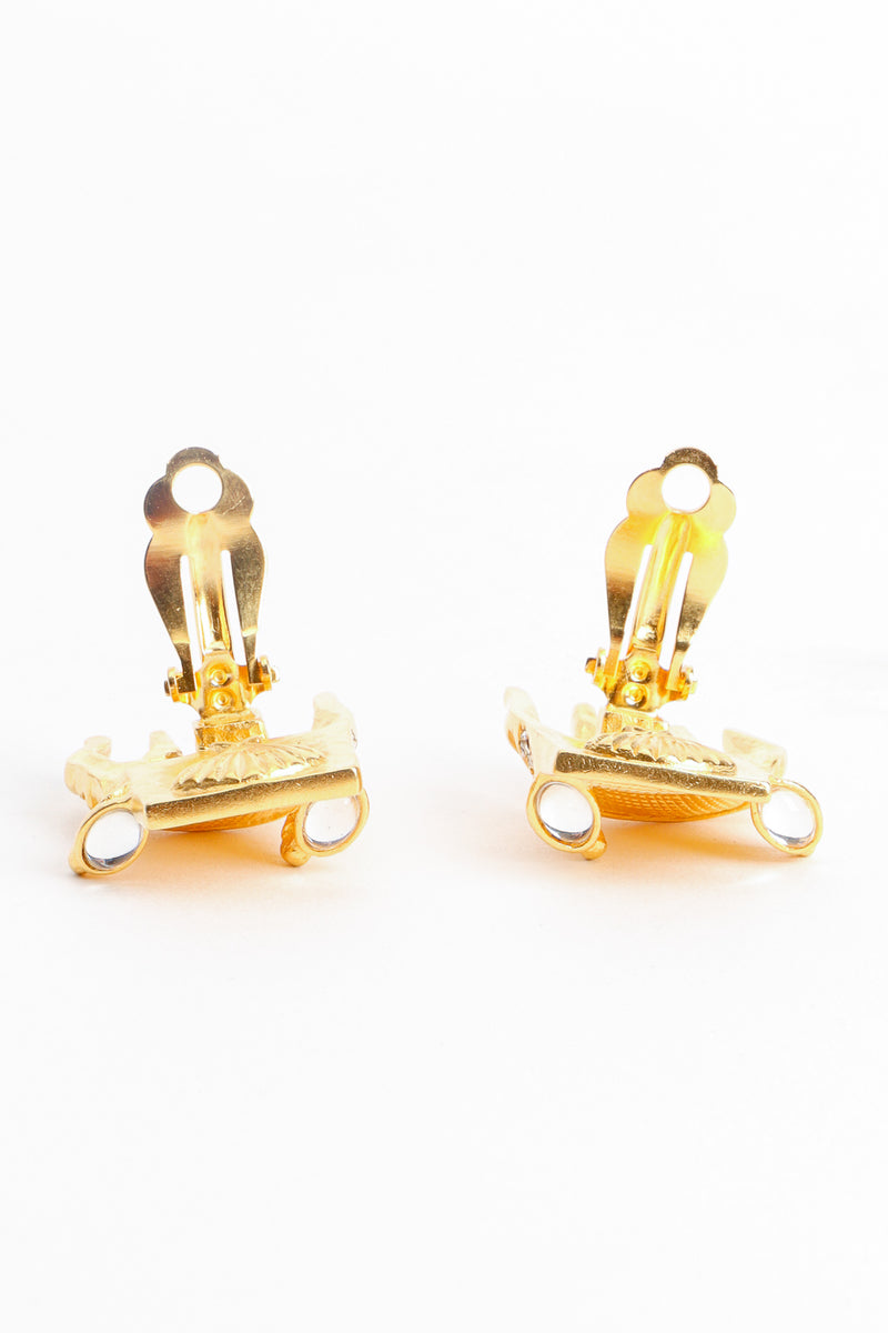 Vintage Karl Lagerfeld Bergère Armchair Earrings back at Recess Los Angeles