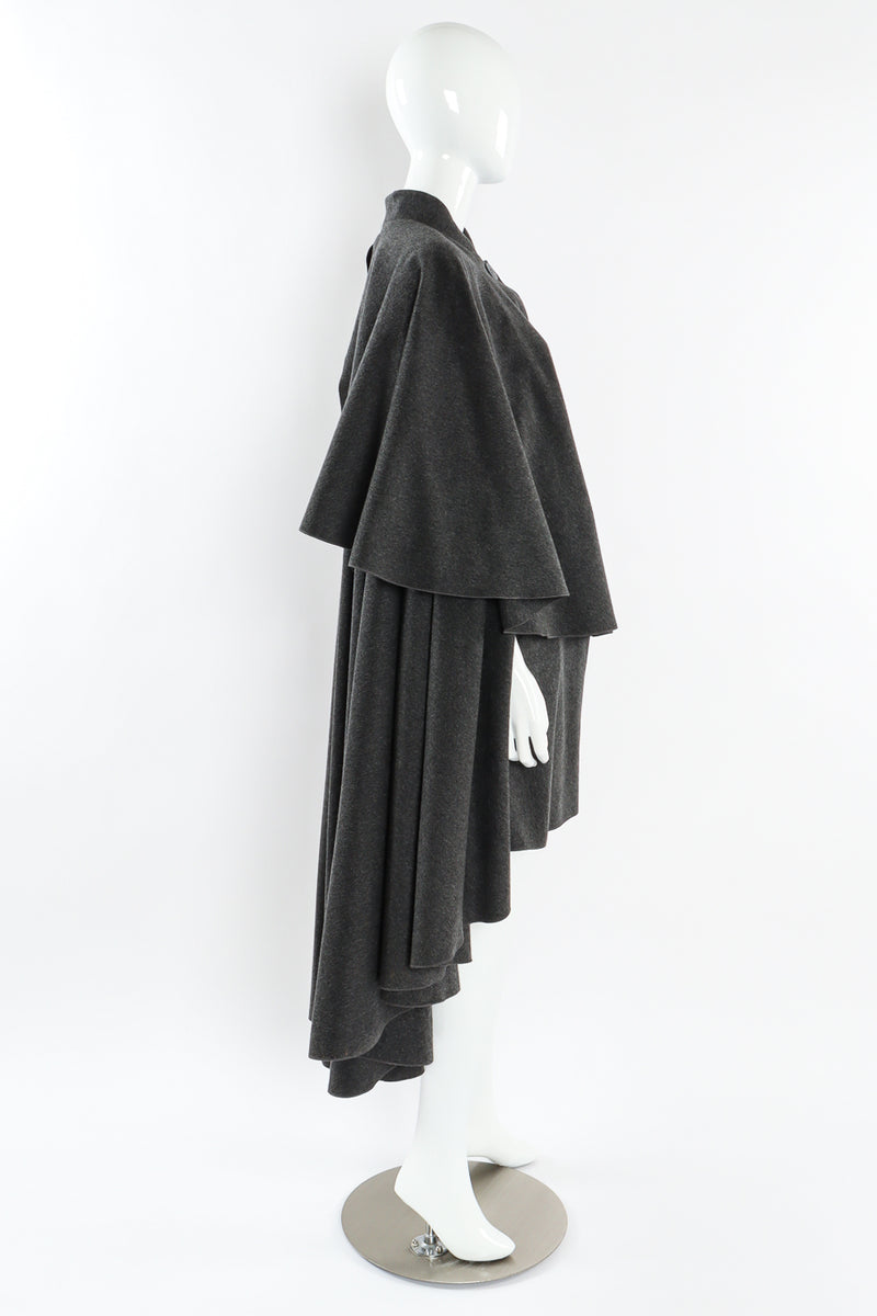 Vintage Karl Lagerfeld Tiered Cashmere Cape mannequin side @ Recess LA