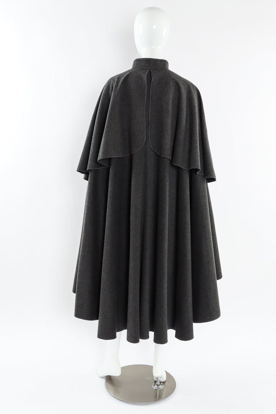 Vintage Karl Lagerfeld Tiered Cashmere Cape mannequin back @ Recess LA