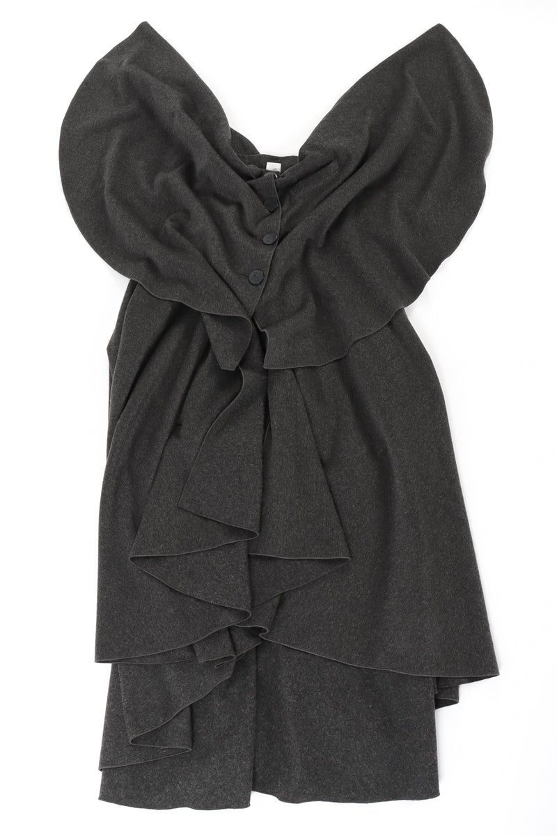 Vintage Karl Lagerfeld Tiered Cashmere Cape front flat @ Recess LA