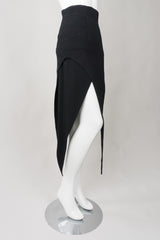 Karl Lagerfeld Wool High Waist Pointed Hem Skirt