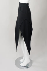 Karl Lagerfeld Wool High Waist Pointed Hem Skirt