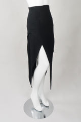 Karl Lagerfeld Wool High Waist Pointed Hem Skirt