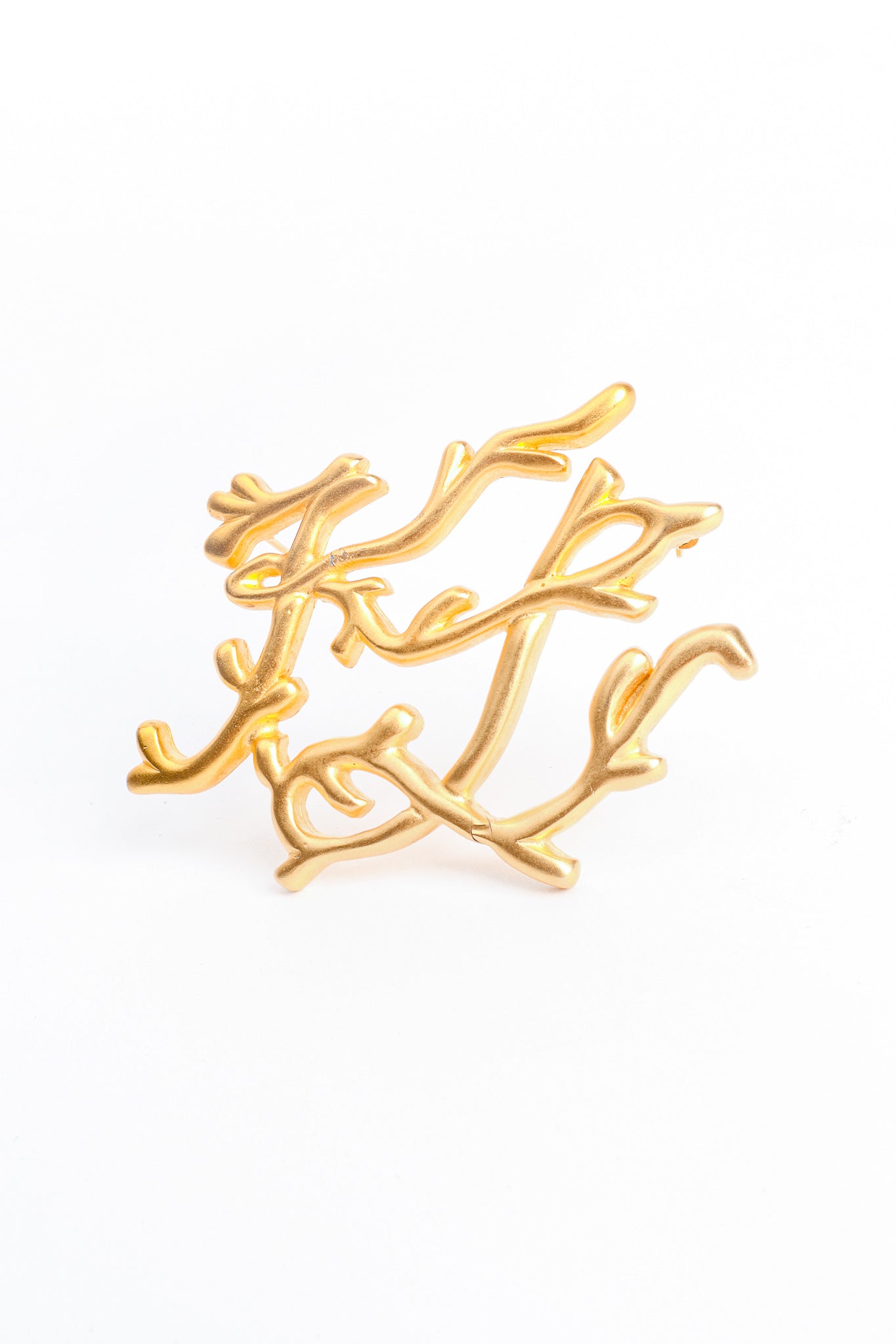 Vintage Karl Lagerfeld KL Coral Branch Brooch at Recess Los Angeles