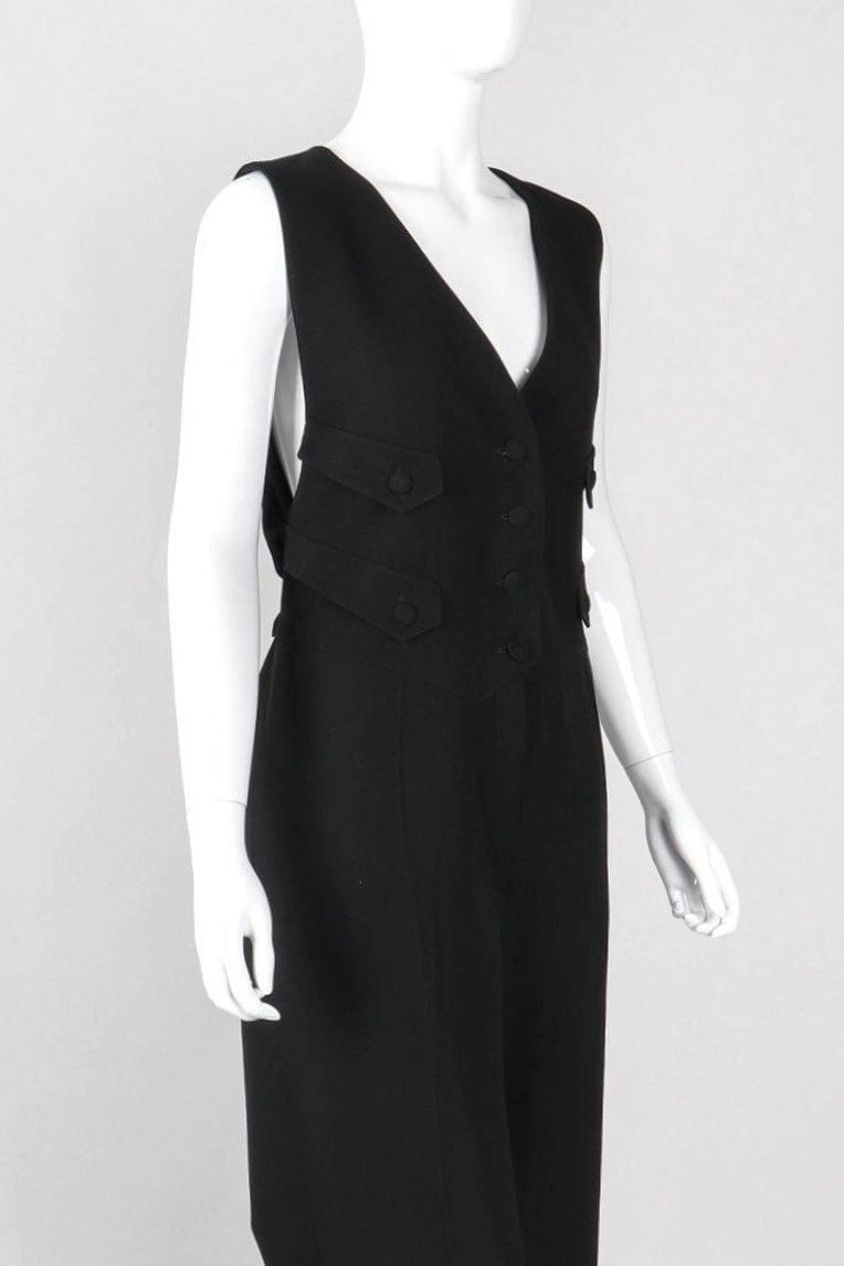 Recess Los Angeles Vintage Karl Lagerfeld Wool Vest Suiting Tuxedo Jumpsuit