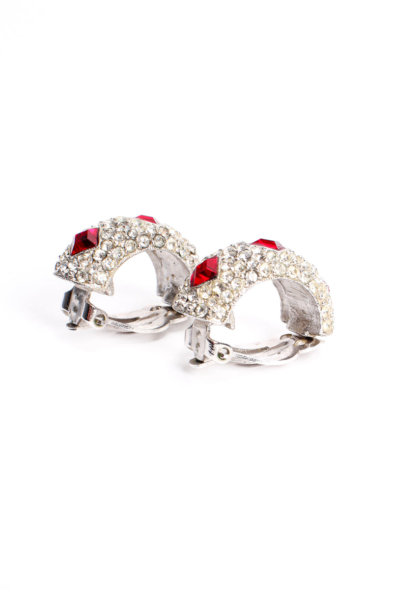 Vintage Kenneth Jay Lane Diamond Ruby Collar Bracelet & Earring Set earrings @ Recess LA