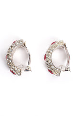 Vintage Kenneth Jay Lane Diamond Ruby Collar Bracelet & Earring Set earrings @ Recess LA