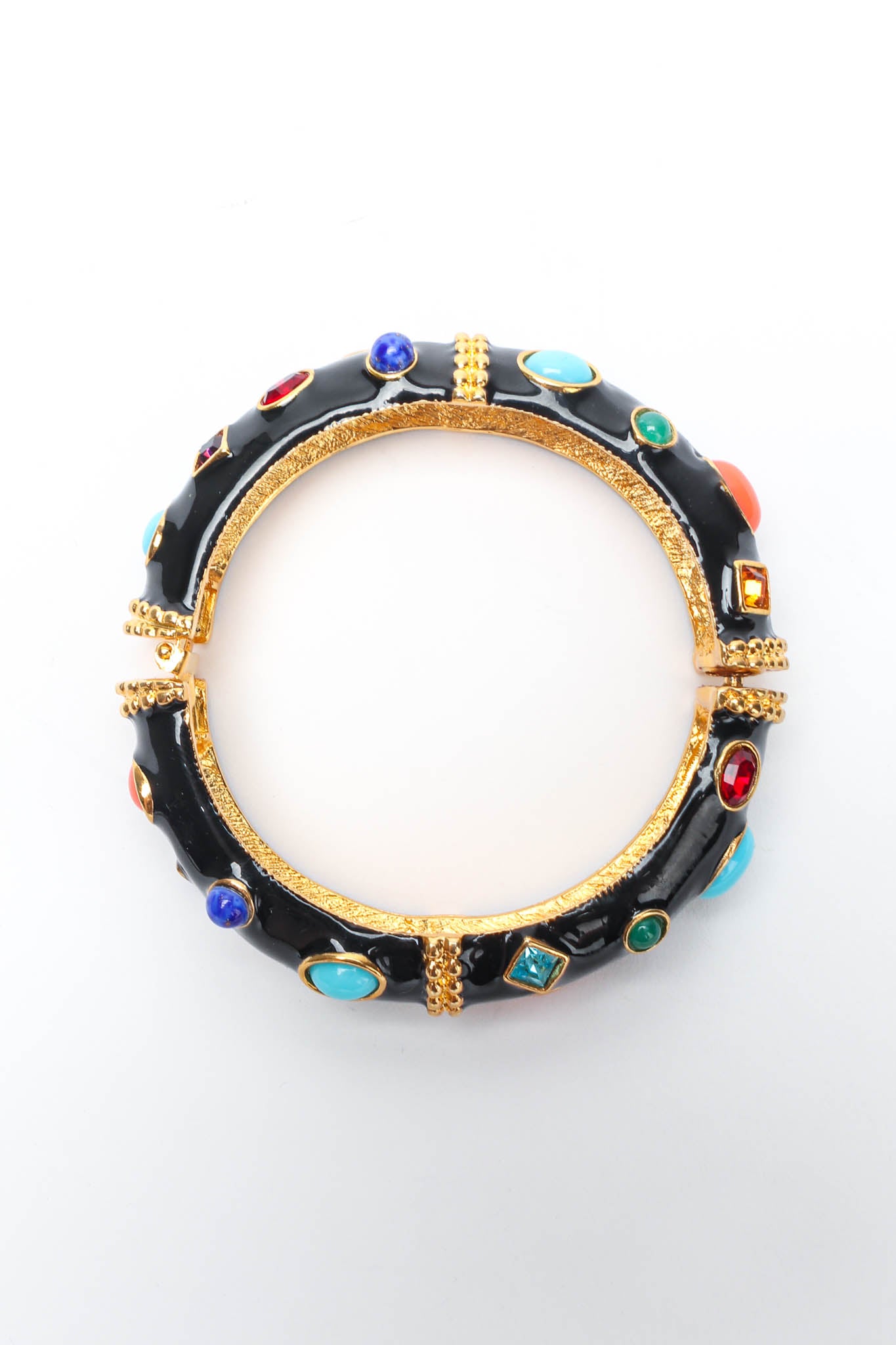 Vintage Kenneth Jay Lane Jeweled Enamel Bracelet flat @ Recess LA