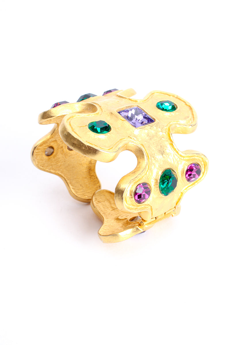 Vintage Kenneth Lane Jeweled Wavy Cuff Bracelet at Recess Los Angeles