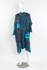 Vintage Kenzo Paisley Floral Tunic Shirt Dress mannequin front @ Recess LA