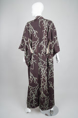 Japanese Silk Spring Bud Dries Van Noten Inspired Vintage Komon Kimono