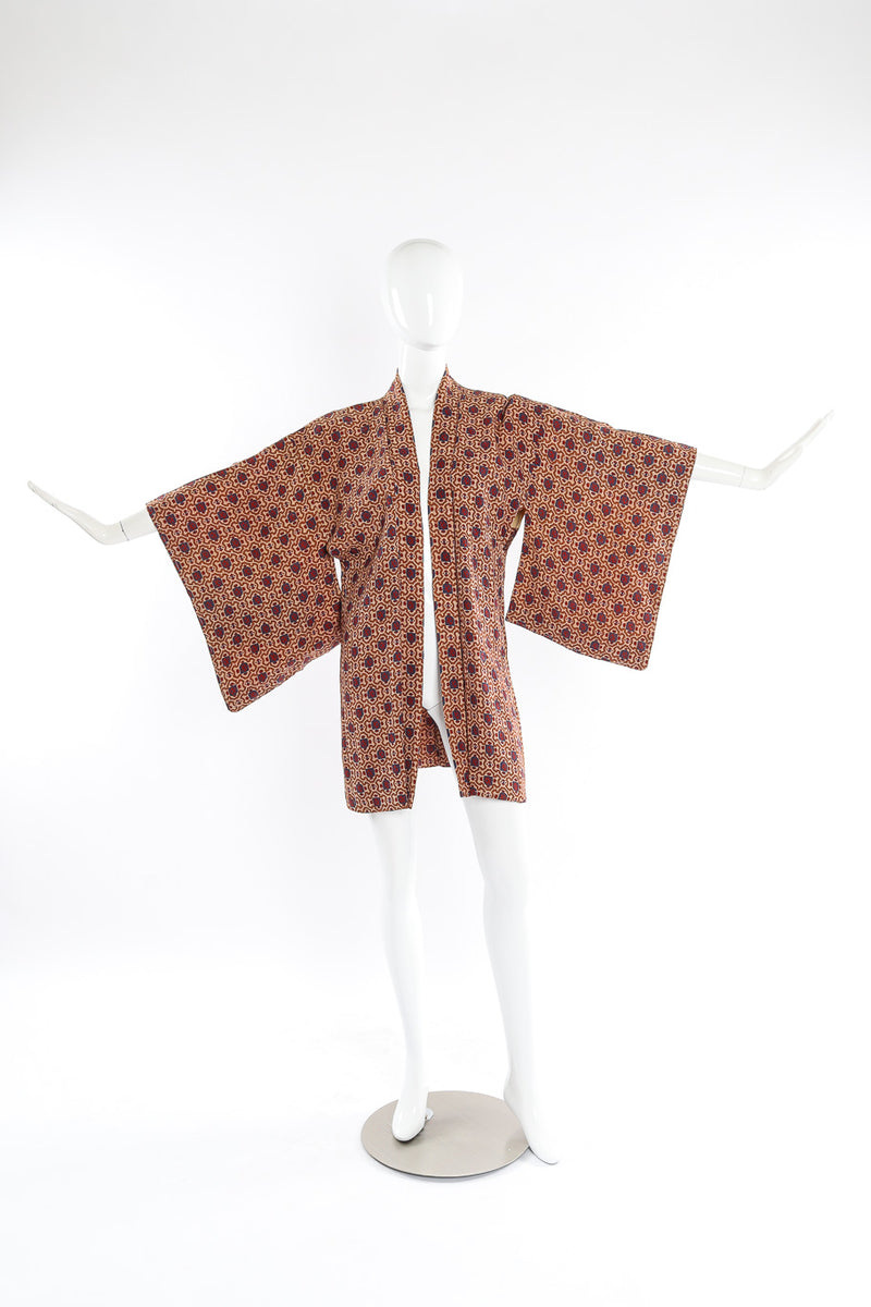 Jacquard crest kimono mannequin front arms up @recessla