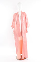 Pink kimono with embossed florals mannequin front full @recessla