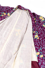 Japanese floral vine printed kimono lining detail @recessla