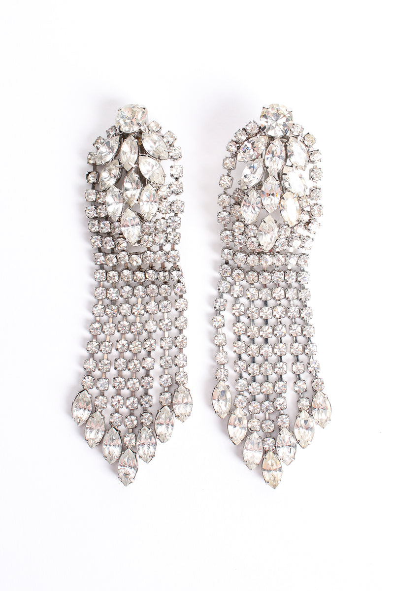 Vintage Kirks Folly Rhinestone Marquise Fringe Earrings at Recess Los Angeles