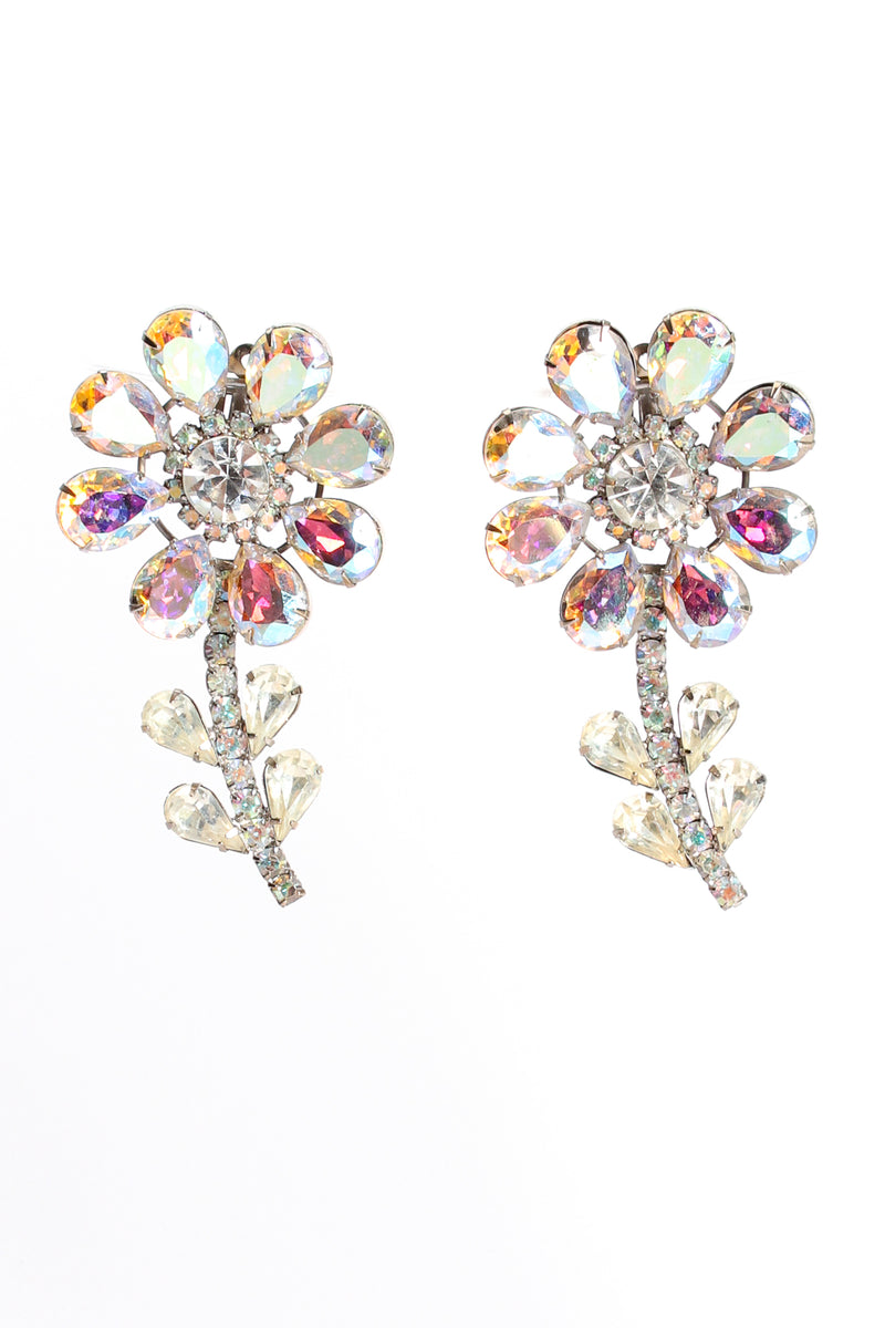 Vintage Kirks Folly Iridescent Crystal Daisy Earrings at Recess Los Angeles