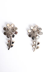 Vintage Kirks Folly Iridescent Crystal Daisy Earrings backside at Recess Los Angeles