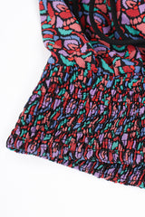 Vintage Koos Van Den Akker Mixed Print Crop Top waistband flat at Recess LA