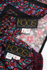 Vintage Koos Van Den Akker Mixed Print Skirt Set labels at Recess LA