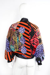 Vintage Koos Van Den Akker Patchwork Collage Bomber Jacket on mannequin back at Recess Los Angeles