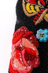 Vintage Krizia Floral Matador Beaded Jacket detail at Recess Los Angeles