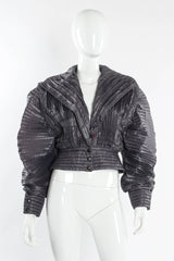 Vintage Krizia Plissé Pleat Crop Jacket mannequin front @ Recess Los Angeles