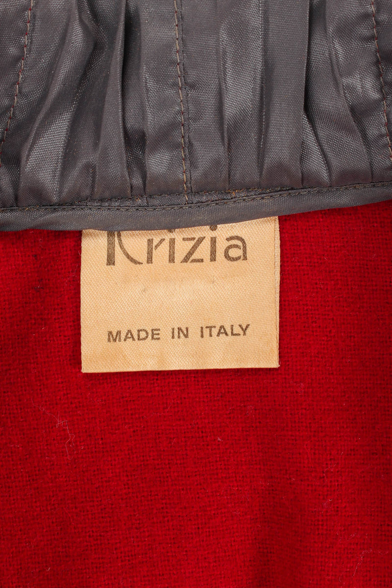 Vintage Krizia Plissé Pleat Crop Jacket label @ Recess Los Angeles