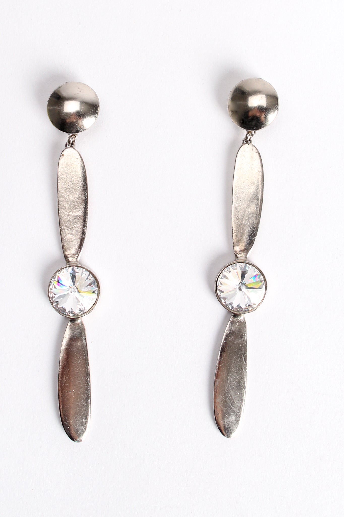 Vintage Krizia Rhinestone Propeller Drop Earrings at Recess Los Angeles