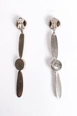 Vintage Krizia Rhinestone Propeller Drop Earrings backside at Recess Los Angeles