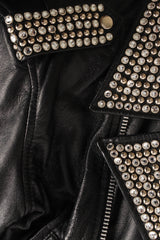 Vintage L.A. Roxx Leather Rhinestone & Studded Jacket studs @ Recess LA