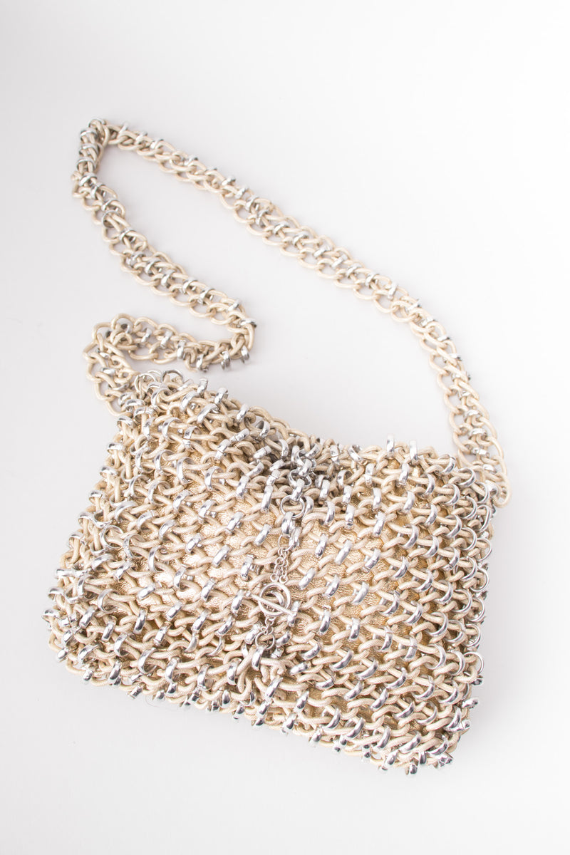 Lewis Vintage Champagne Mixed Metal Chain Link Bag