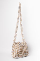 Lewis Vintage Champagne Mixed Metal Chain Link Bag