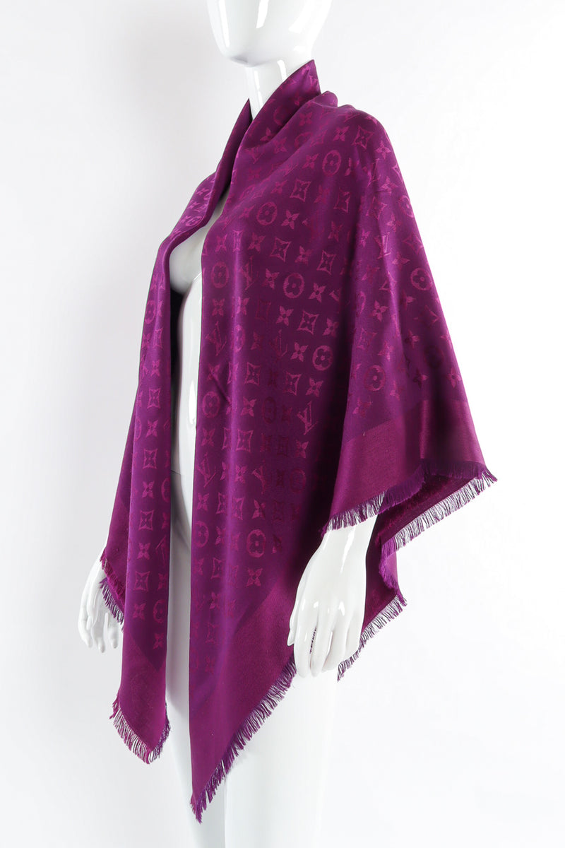 Louis Vuitton Oversized Monogram Scarf side view @recessla