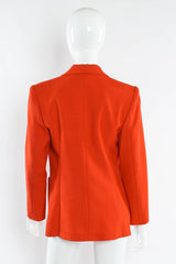 Vintage Christian Lacroix Geo Woven Blazer & Skirt Suit Set mannequin back top @ Recess Los Angeles