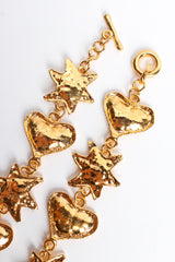 Vintage Christian Lacroix Hammered Charm Necklace clasp close  @ Recess LA