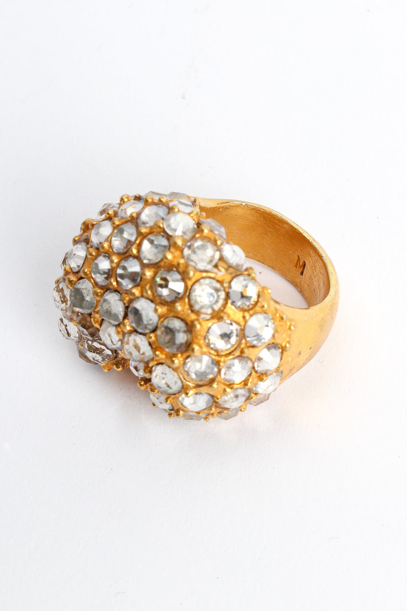 Vintage Christian Lacroix Cluster Rhinestone Ring signed M size @ Recess LA