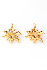 Vintage Christian Lacroix Golden Sun Burst Earrings front pair @ Recess Los Angeles