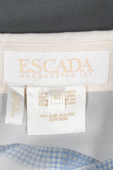 Vintage Escada Le Dolce Vita Ribbon Shirt label at Recess Los Angeles