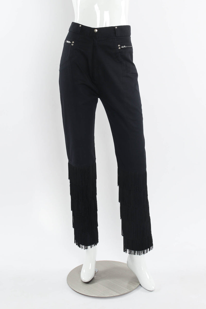 Vintage La Milliardaire Slim Fringe Panel Pant mannequin front @ Recess Los Angeles