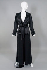 Karl Lagerfeld Vintage Silk Satin Smoking Jacket & Pant