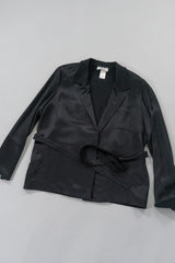 Karl Lagerfeld Vintage Silk Satin Smoking Jacket & Pant