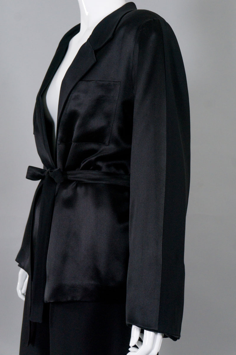 Karl Lagerfeld Vintage Silk Satin Smoking Jacket & Pant