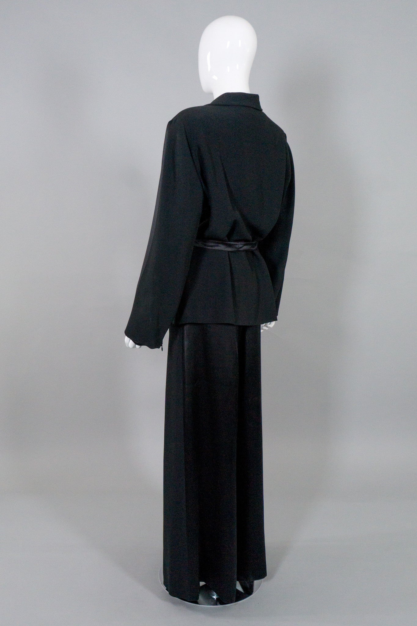 Karl Lagerfeld Vintage Silk Satin Smoking Jacket & Pant