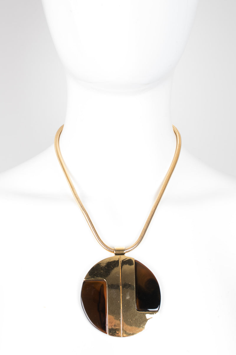 Lanvin Collectable 1968 Runway Modernist Disc Pendant