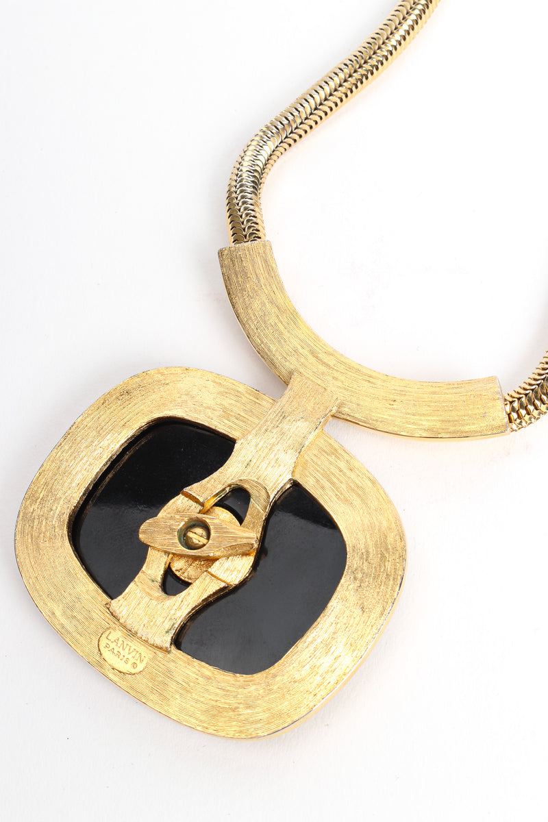 Vintage Lanvin 3 Pendant Necklace Boxed Set back pendant @ Recess LA