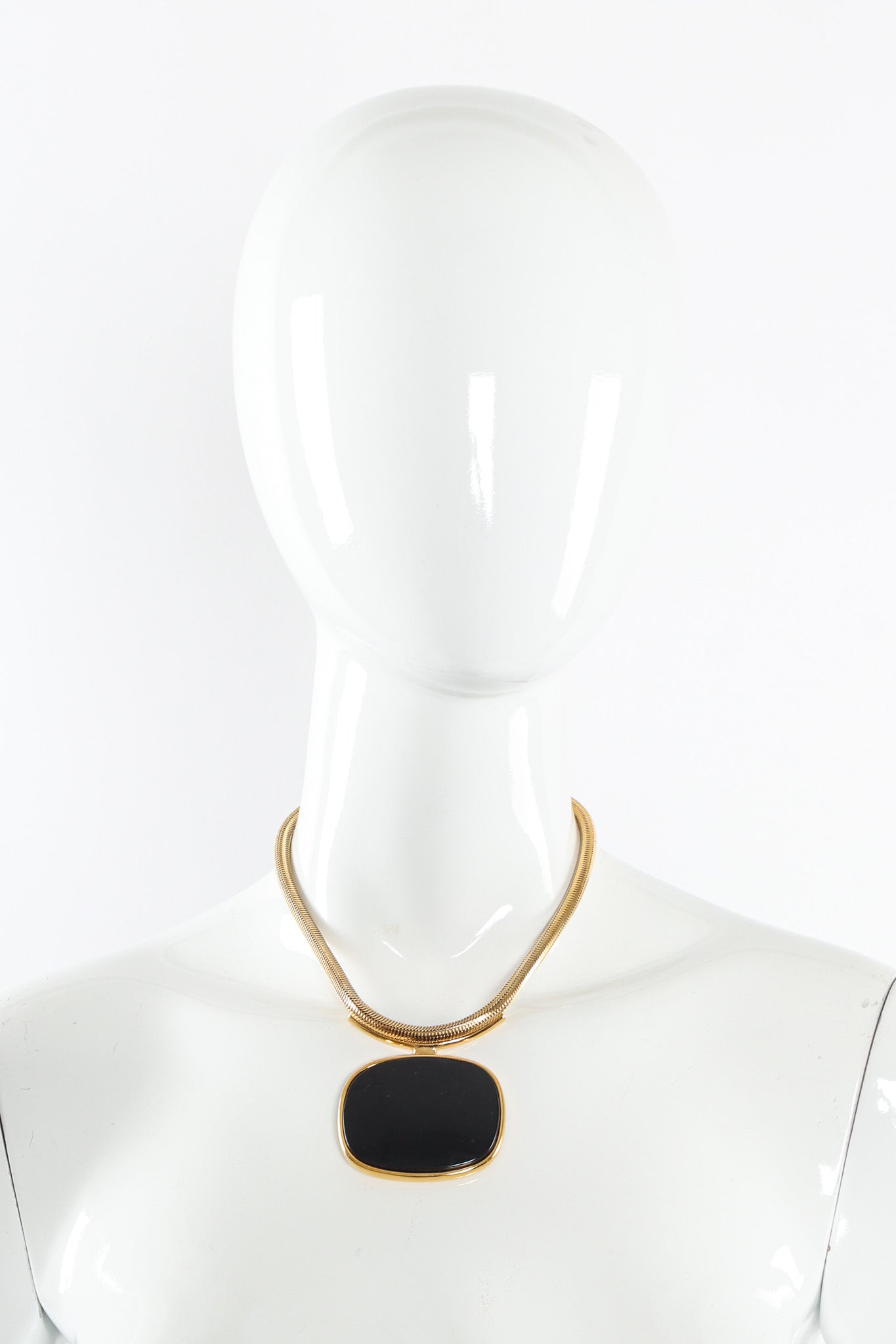 Vintage Lanvin 3 Pendant Necklace Boxed Set mannequin black pendant  @ Recess LA